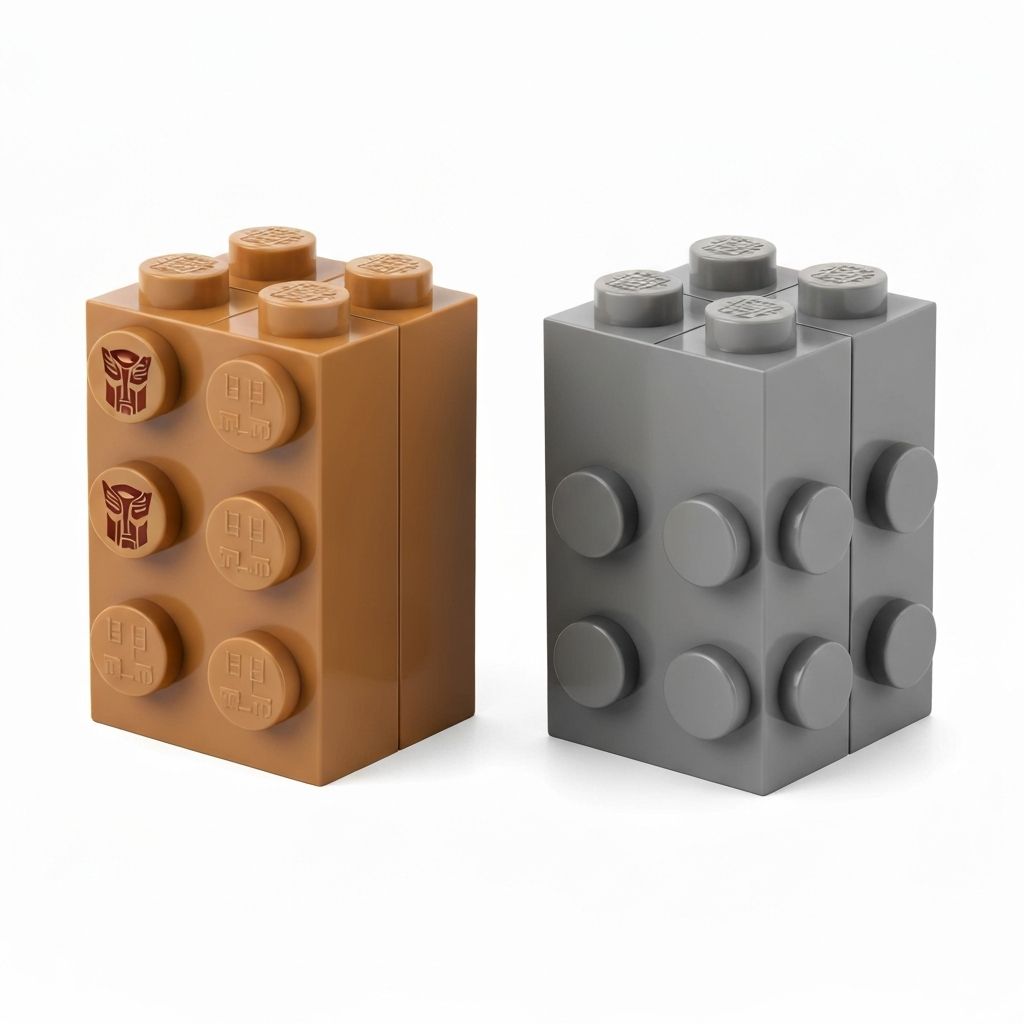 Macro comparison of Yourbricks vs MOREBYBOURN ABS brick stud clutch power and surface finish quality